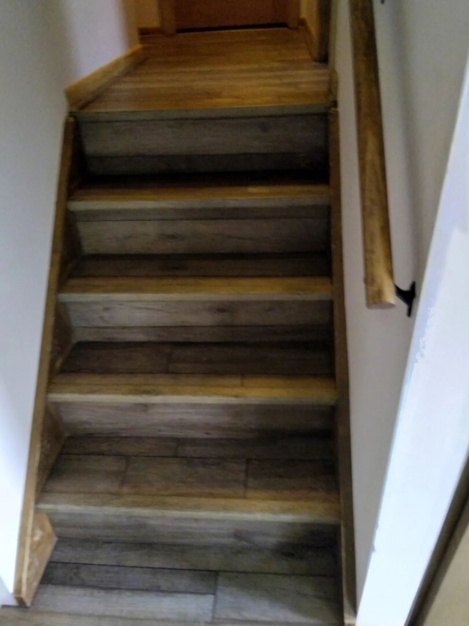 Wood-look LVP staircase