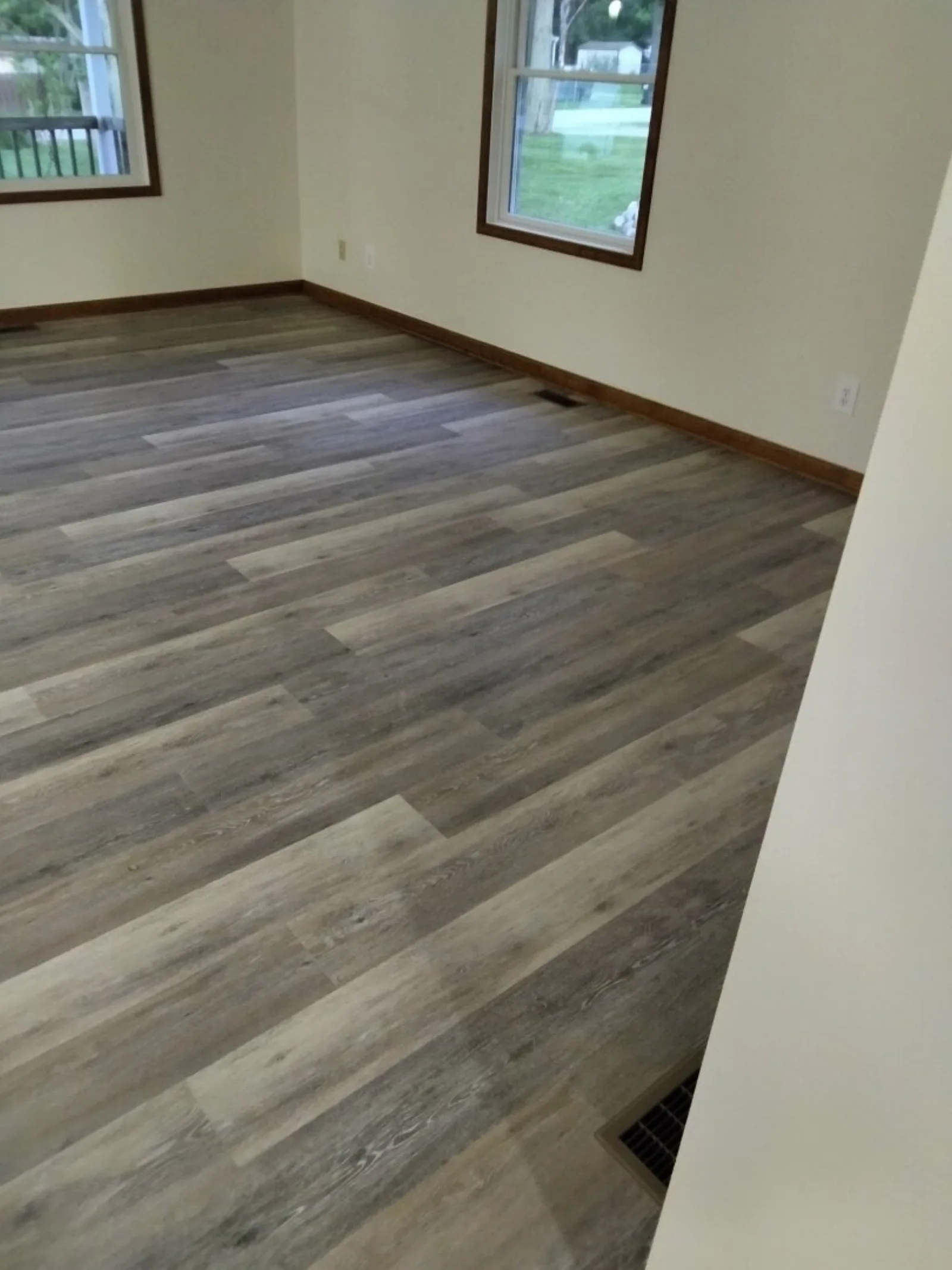 Sunlit luxury vinyl plank flooring